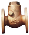 5K JISF 7371 marine bronze swing check valve