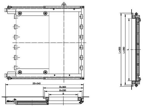 A60, A0 Hydraulic watertight sliding door 