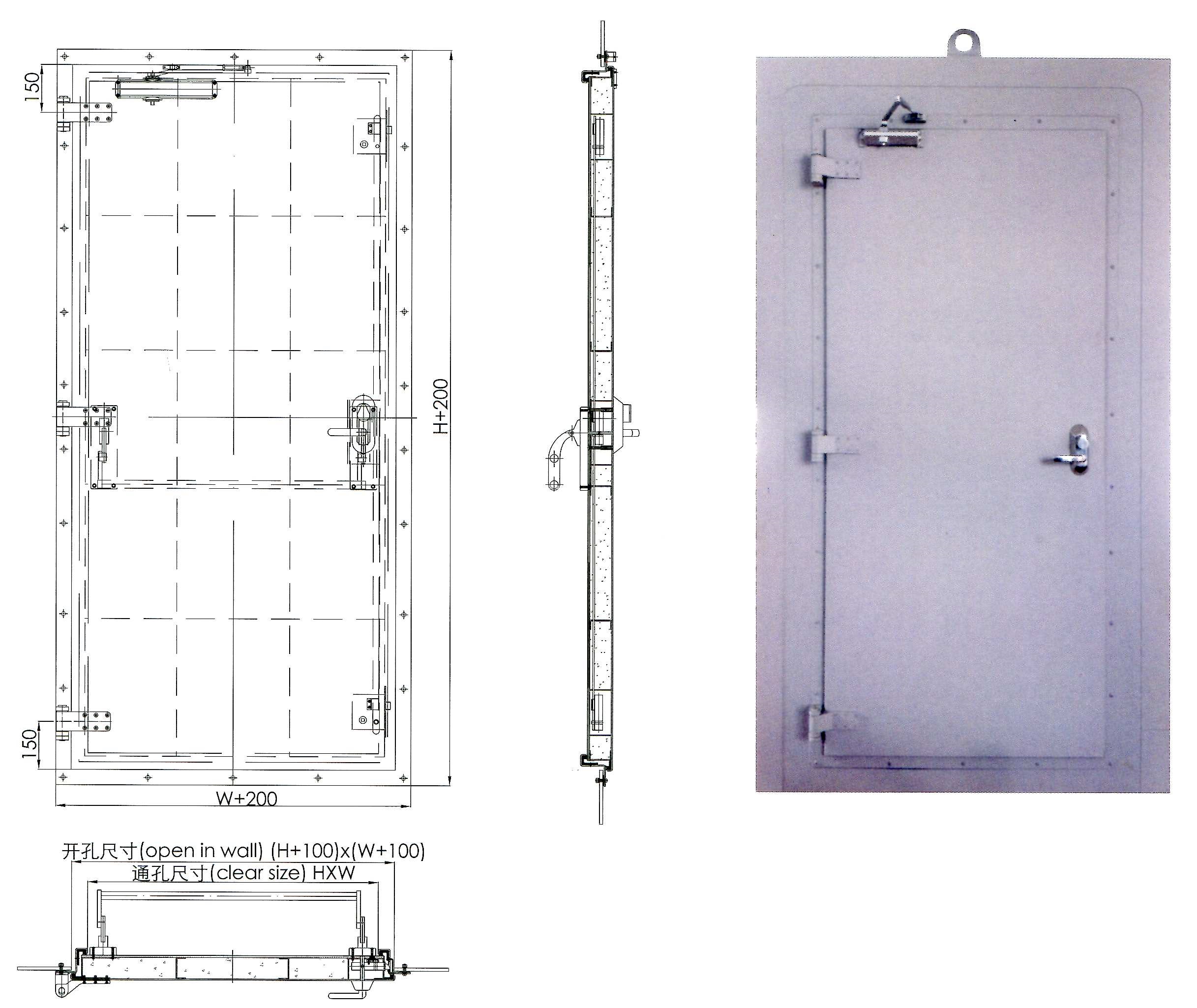 A60 watertight & gastight self-closing door