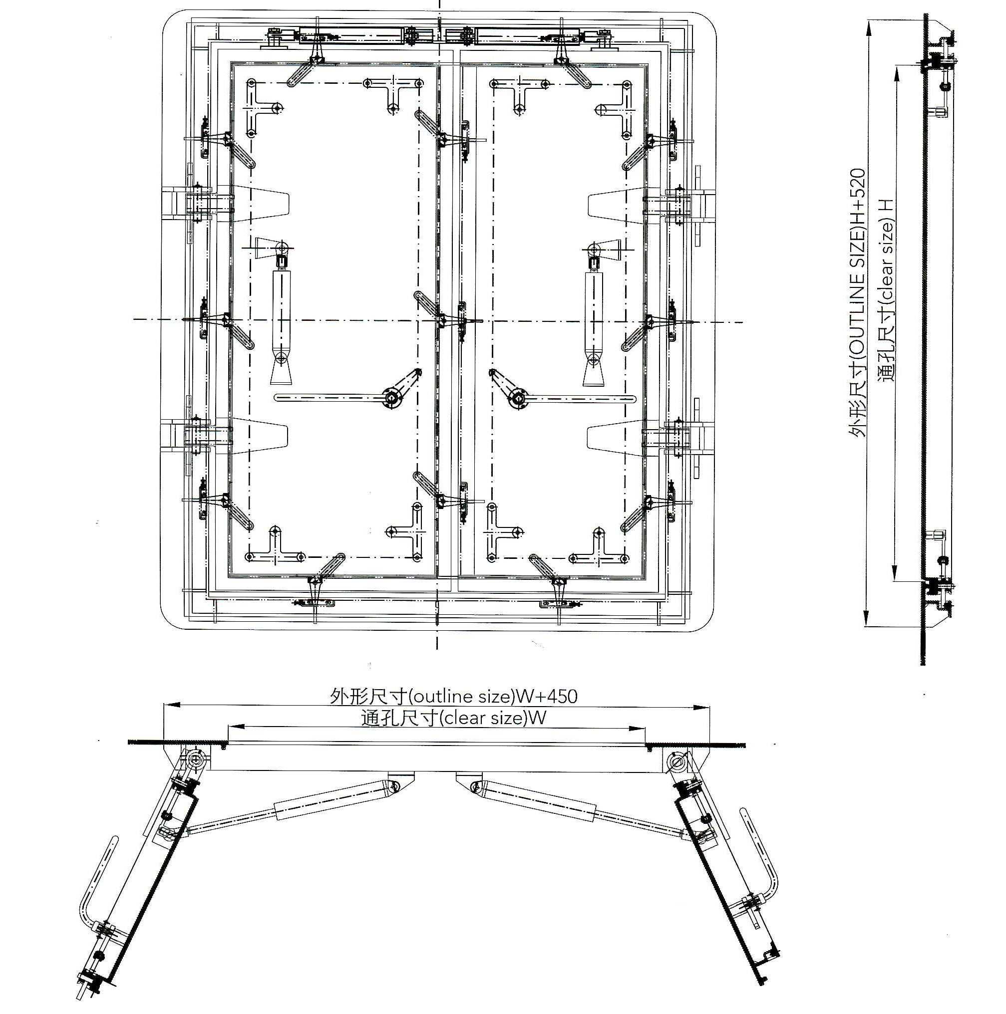 hydraulic weathertight shell door 