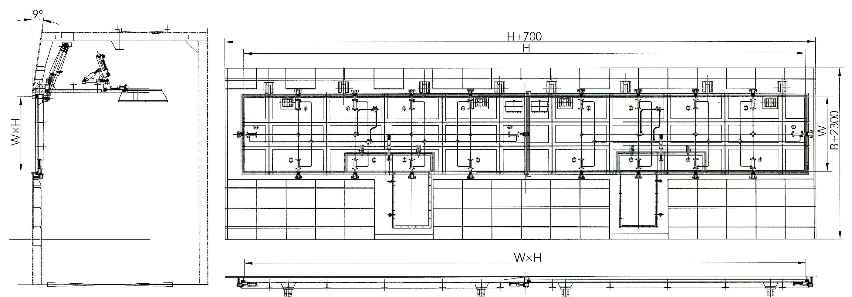 hydraulic upward opening weathertight door