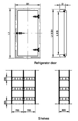 marine refrigerator door