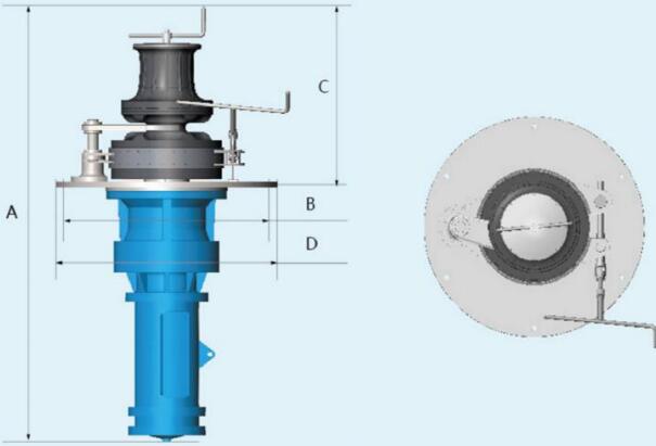 SUS anchor capstan outline dimension