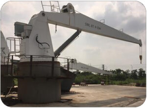 cylinder luffing cargo crane 