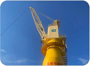 wire luffing cargo crane 